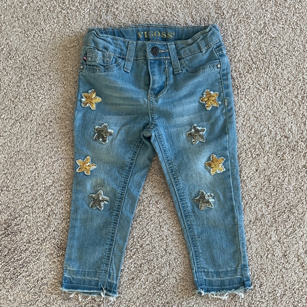 Vigoss Kids Blue Jeans with Star Accents